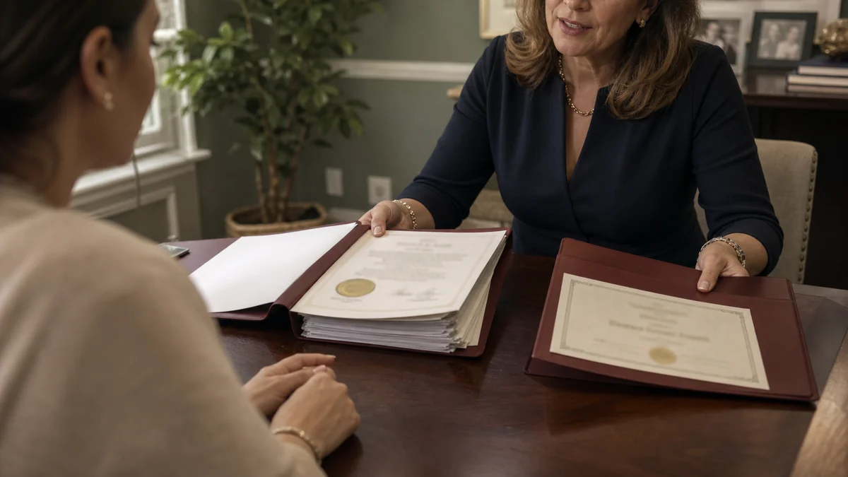 Patient comparing board certification and cosmetic surgery credentials