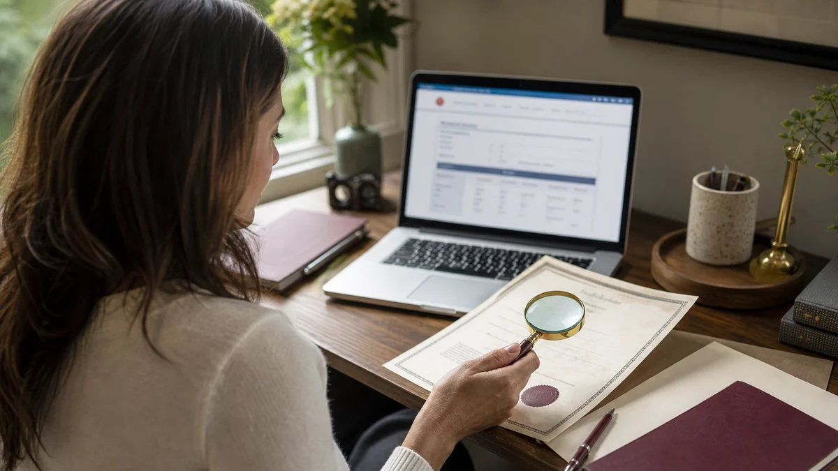 Patient independently verifying a plastic surgeon’s credentials and professional background