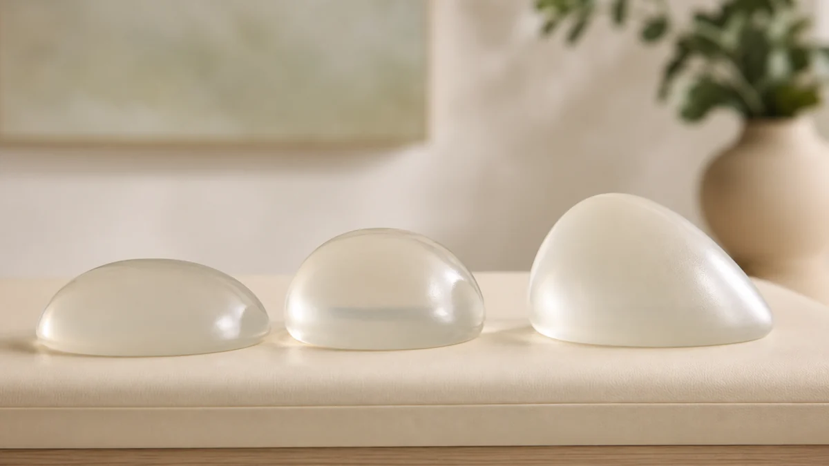 Breast implant options reviewed during a consultation