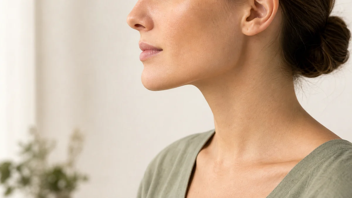 Adult chin and jawline in profile